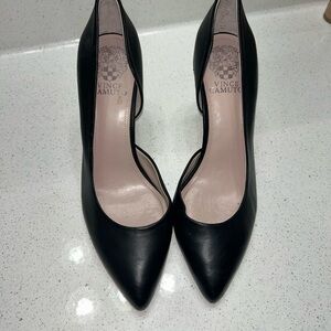 Vince Camuto Black Leather Heels